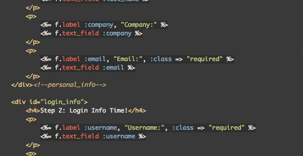 Rails Form Screenshot